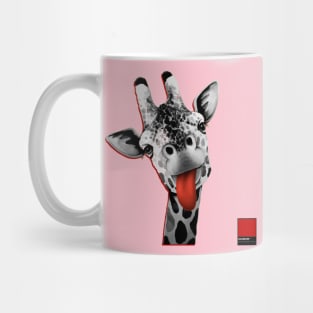 GIRAFFE RED - black full  by COLORBLIND WorldView Mug